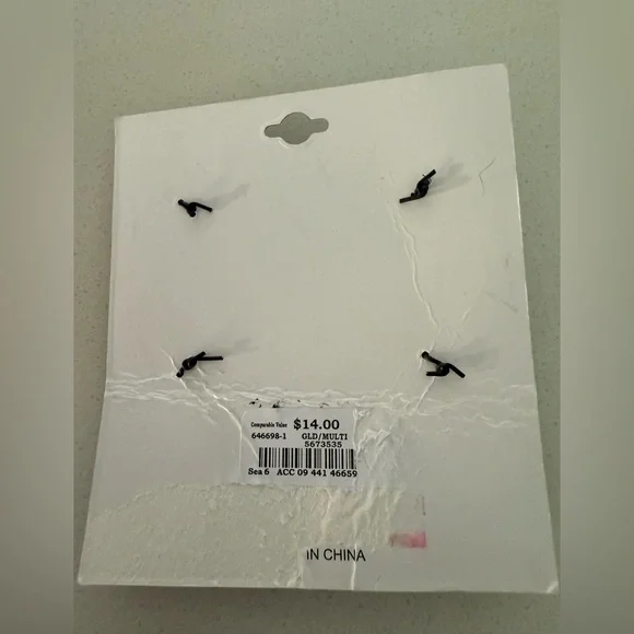 Nicole Miller Gold Charm Bracelet with Colorful Charms - Picture 4 of 5